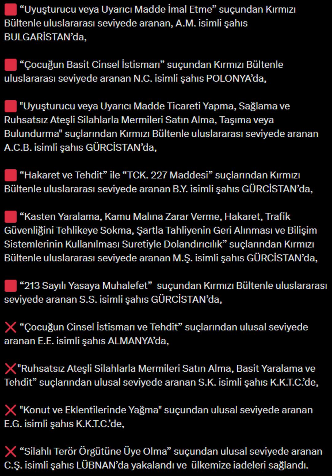 Son Dakika | Türkiye'ye 6 farklı ülkeden kaçan 10 suçlu getirildi: Taahhüt etmedikleri suç yok! 