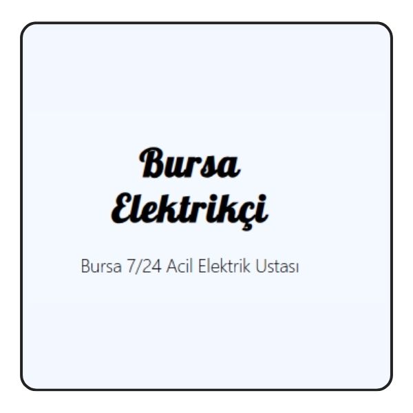 bursa elektrikci